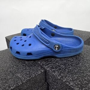 Crocs Classic Clogs Kids Youth J3 Blue Slip-On Water Shoes Sandals Unisex